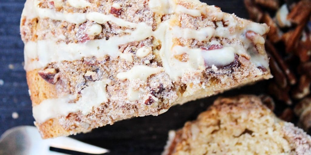 Happy National Coffee Cake Day! This Maple Pecan Coffee Cake is made with maple syrup, pecans, and a classic streusel. Your morning menu just got better. 