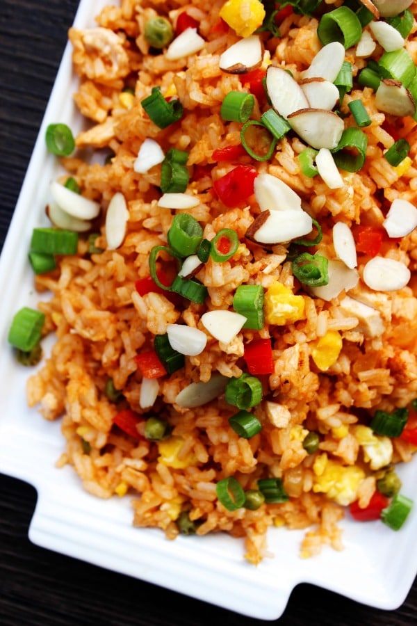 Skip the take-out and make this Sweet & Sour Chicken Fried Rice instead. Two of your favorite take-out dishes made into one easy 30-minute meal. Skip the take-out and make this Sweet & Sour Chicken Fried Rice instead. Two of your favorite take-out dishes made into one easy 30-minute meal.
