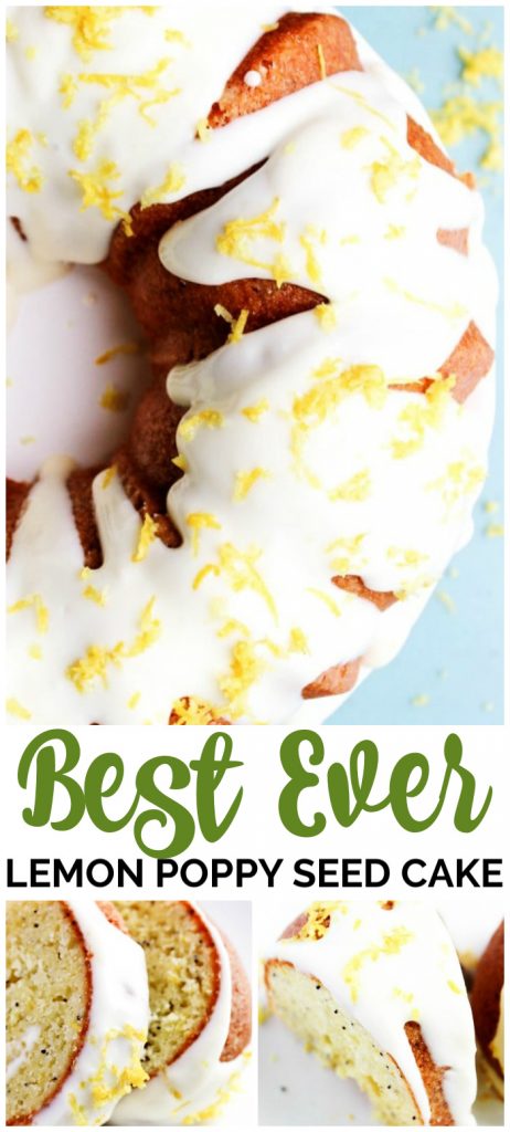 Best Ever Lemon Poppy Seed Cake pinterest image