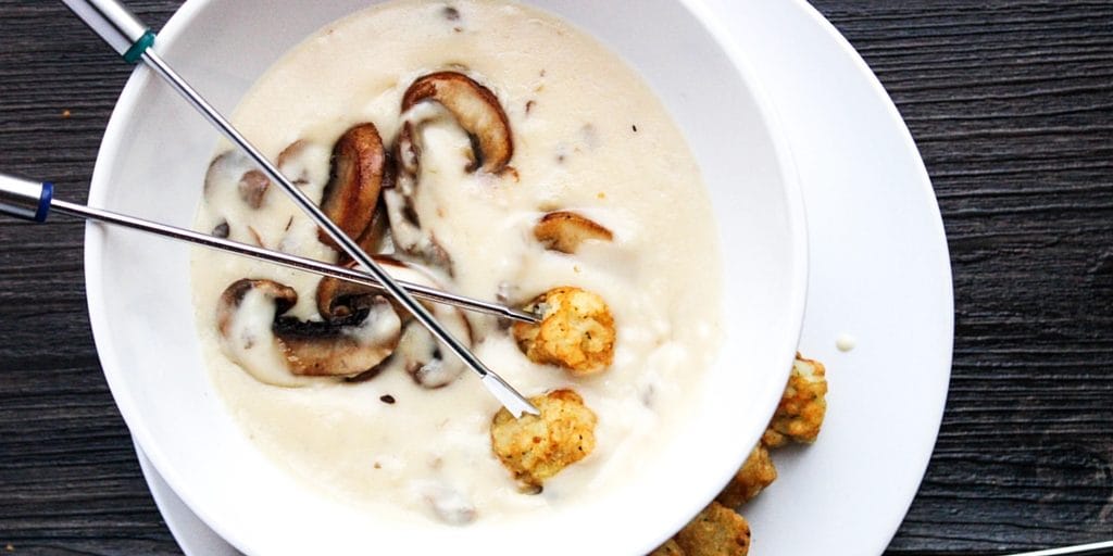 This savory Mushroom Marsala Fondue takes just 25-minutes from start to finish. It is sophisticated and impressive, yet easy to prepare.