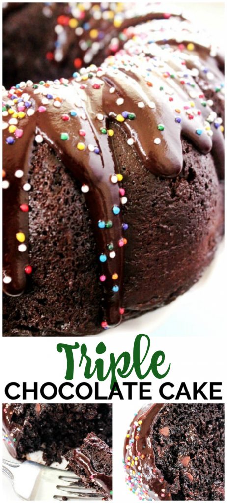 Triple Chocolate Cake pinterest image