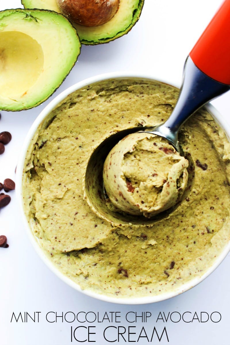 This Mint Chocolate Chip Avocado Ice Cream is an easy & healthy way to devour a summer treat. Enjoy this with friends & family at your next barbecue. Mint Chocolate Chip Avocado Ice Cream
