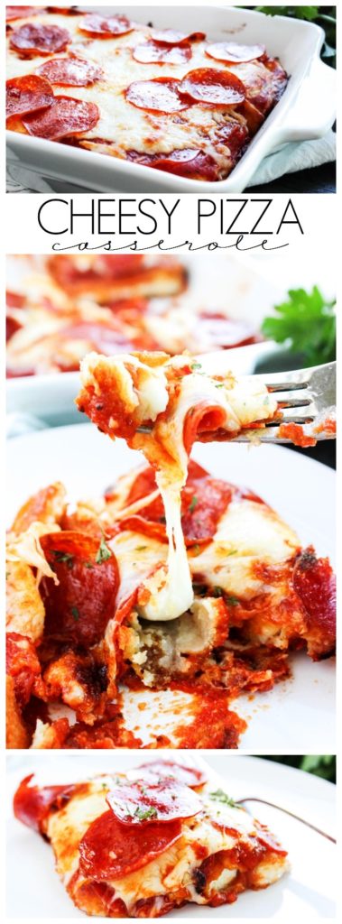 Cheesy Pizza Casserole is an easy 30-minute meal loaded with cheese, cheese, & more cheese. This is the best recipe to celebrate National Cheese Day.