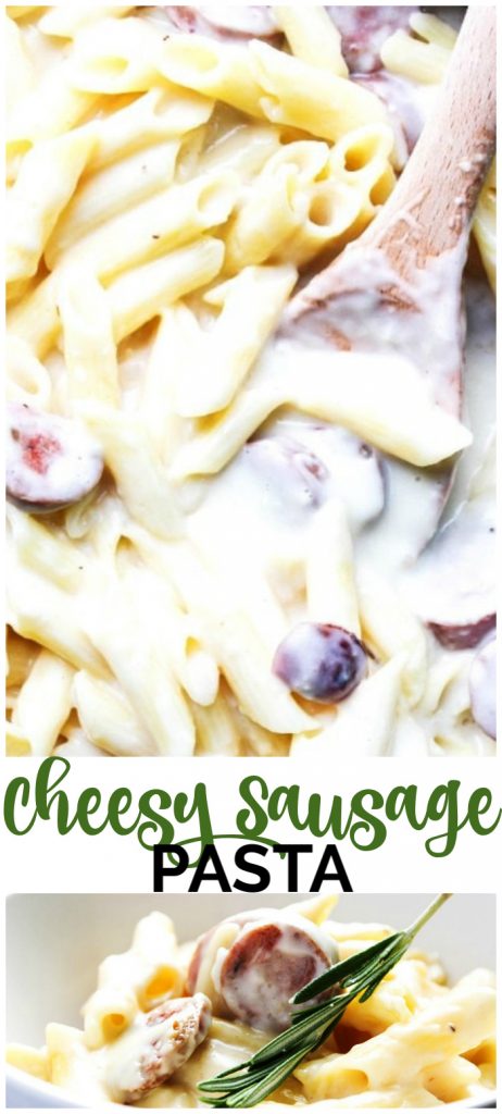 Cheesy Sausage Pasta pinterest image