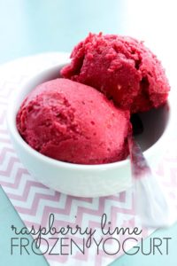 Raspberry Lime Frozen Yogurt