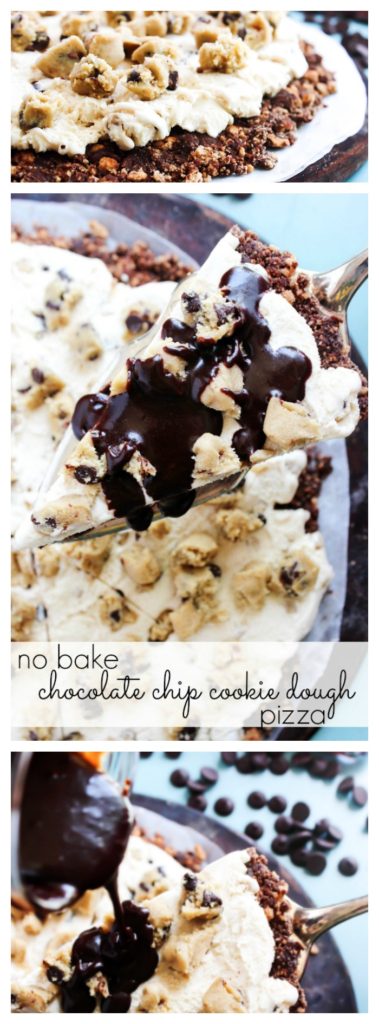 Chocolate Chip Cookie Dough Ice Cream Pizza LONG PIN