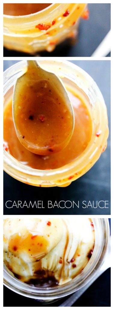 Happy Bacon Month friends! Get ready to drench this Caramel Bacon Sauce on everything. It will kick up everything from apples to ice cream a notch (or ten).