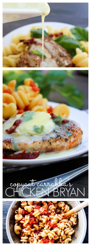 Chicken Bryan with pasta and lemon butter sauce