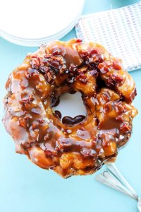 Peanut Butter Caramel Bacon Monkey Bread