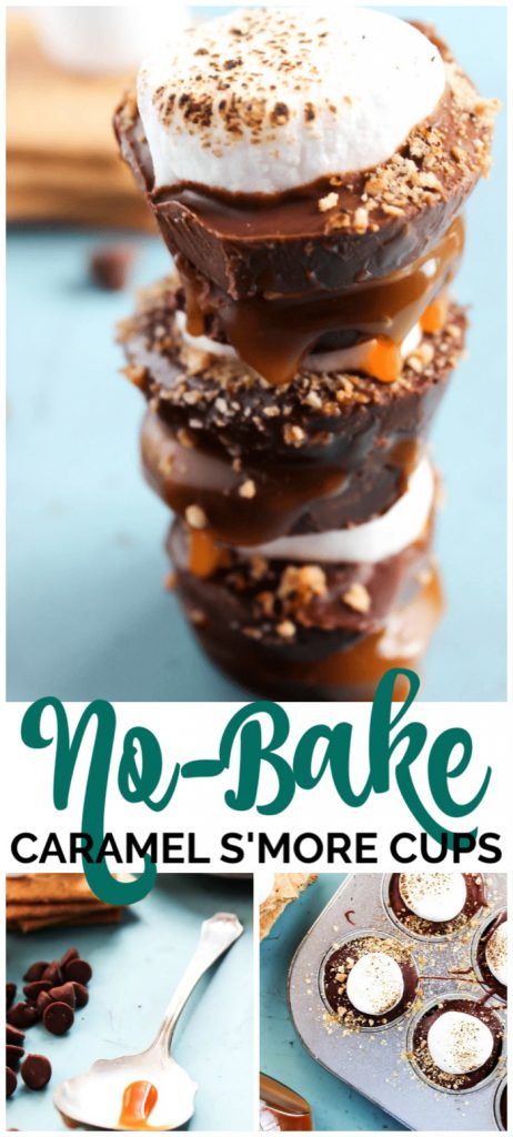 No-Bake Caramel S'more Cups pinterest image
