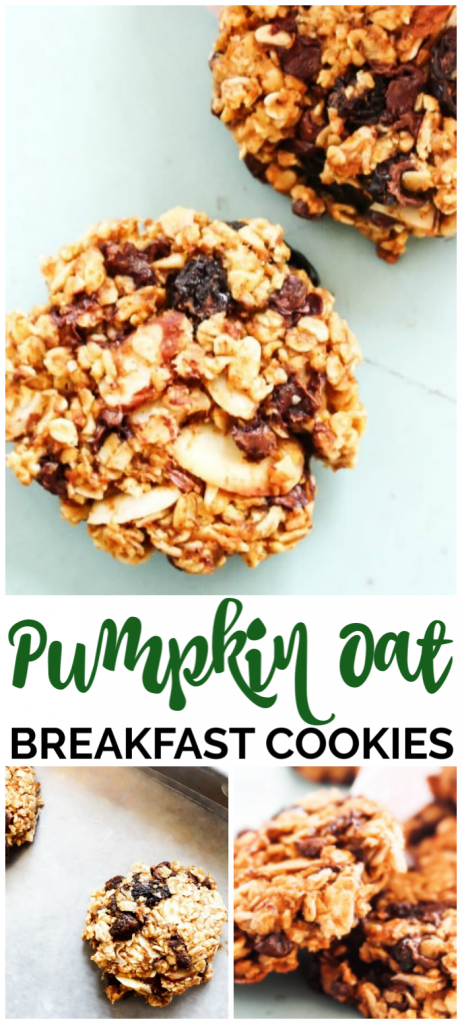 Pumpkin Oat Breakfast Cookies pinterest image