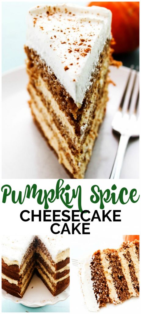 Pumpkin Spice Cheesecake Cake pinterest image