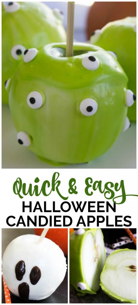 Quick & Easy Halloween Candied Apples pinterest image