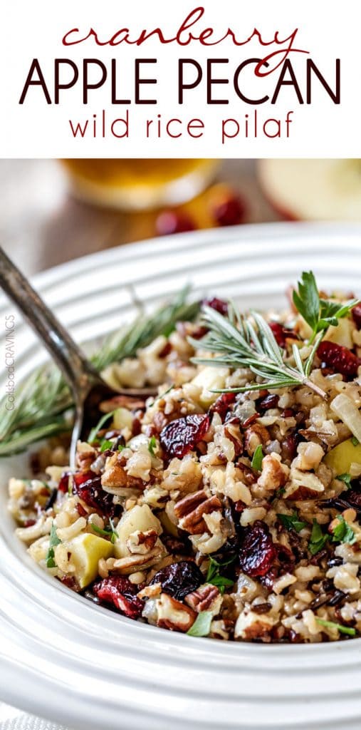CRANBERRY APPLE PECAN WILD RICE PILAF