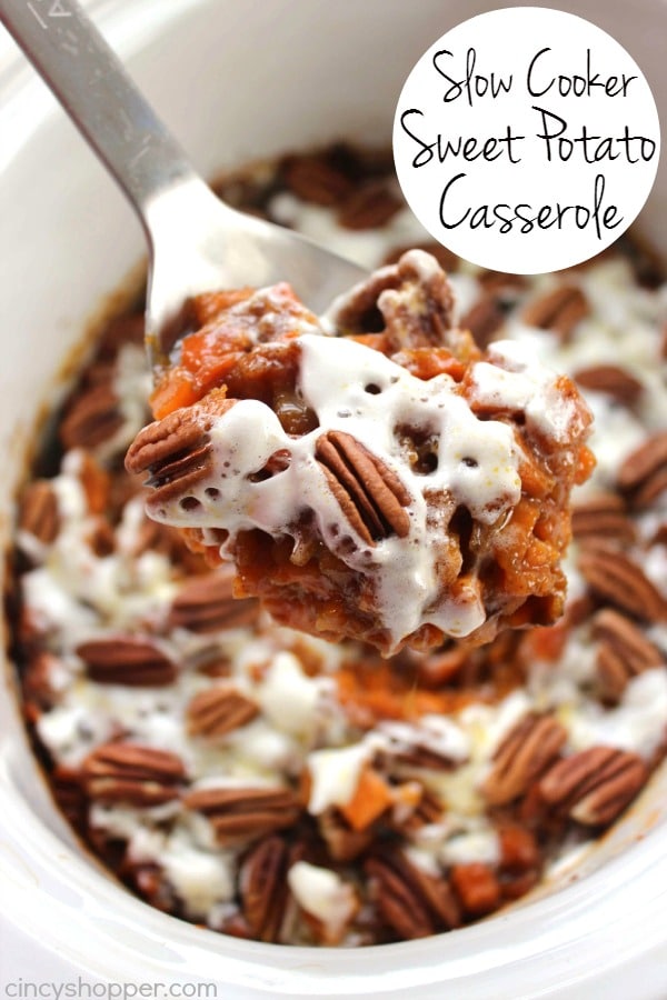 SLOW COOKER SWEET POTATO CASSEROLE