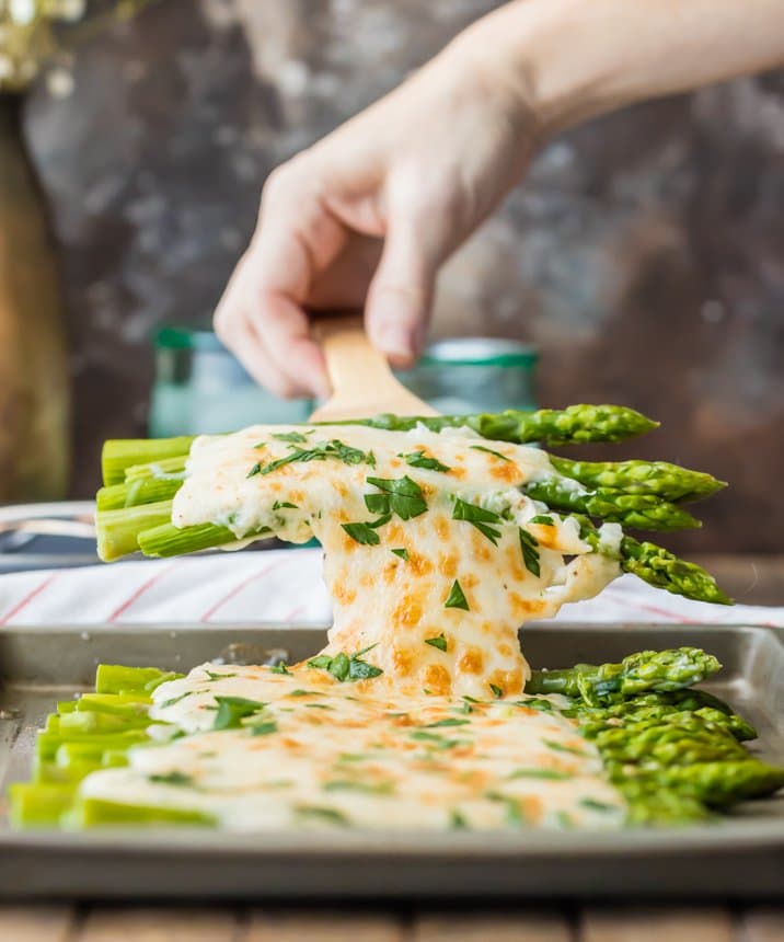 THREE CHEESE ASPARAGUS GRATIN