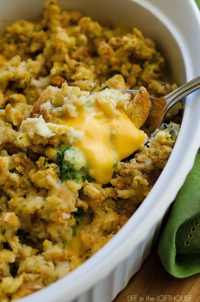 CHEESY STUFFING CASSEROLE