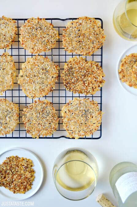 Parmesan Cheese Crisps with seasonings