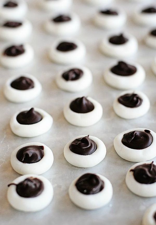 Chocolate Peppermints soft white peppermint with melted chocolate chip center