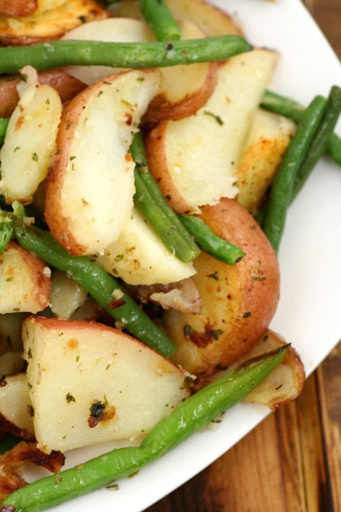 HERB ROASTED POTATOES AND GREENS