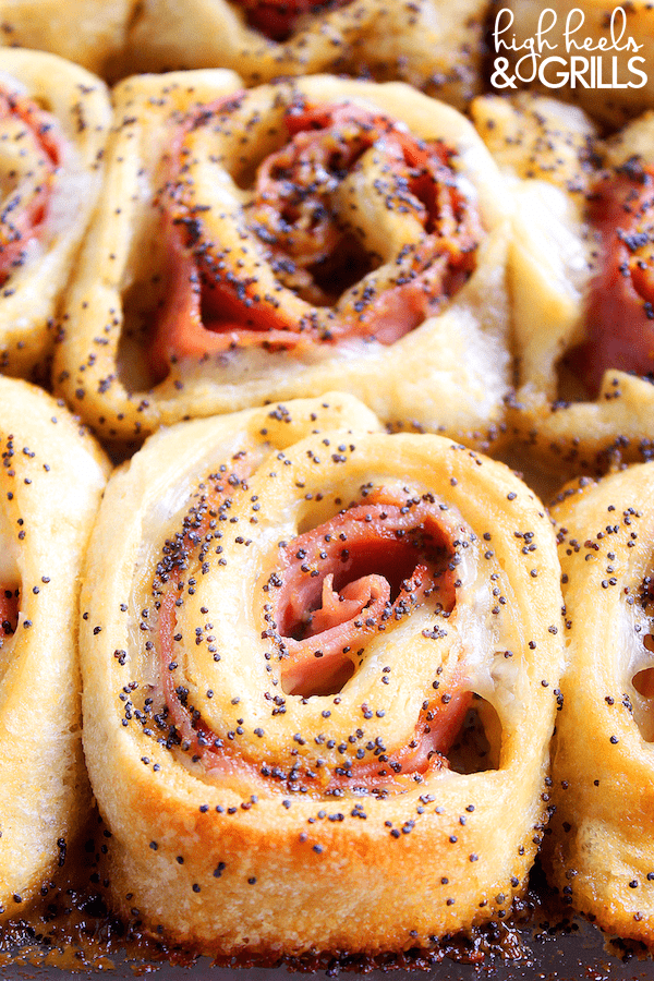 Baked Ham & Cheese Rolls Ups