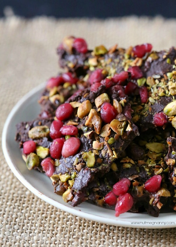 Pomegranate Pistachio Ginger Bark