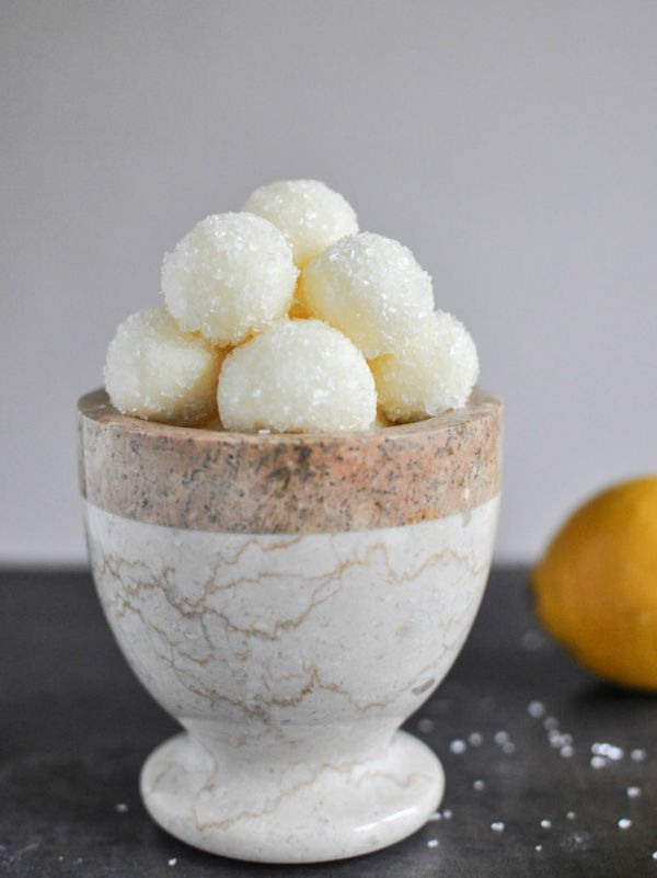 Sparkling White Chocolate Lemon Truffles