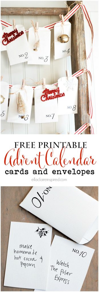 FREE PRINTABLE VINTAGE CHRISTMAS ADVENT CALENDAR