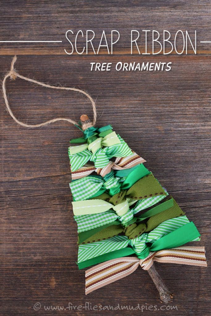 SCRAP RIBBON TREE ORNAMENTS