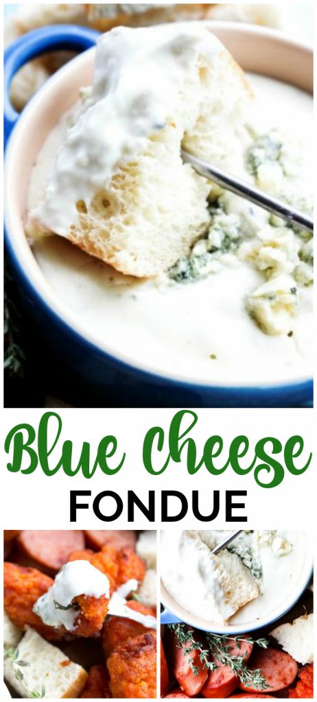 Blue cheese fondue pinterest image