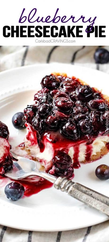 Fresh Blueberry Cheesecake Pie