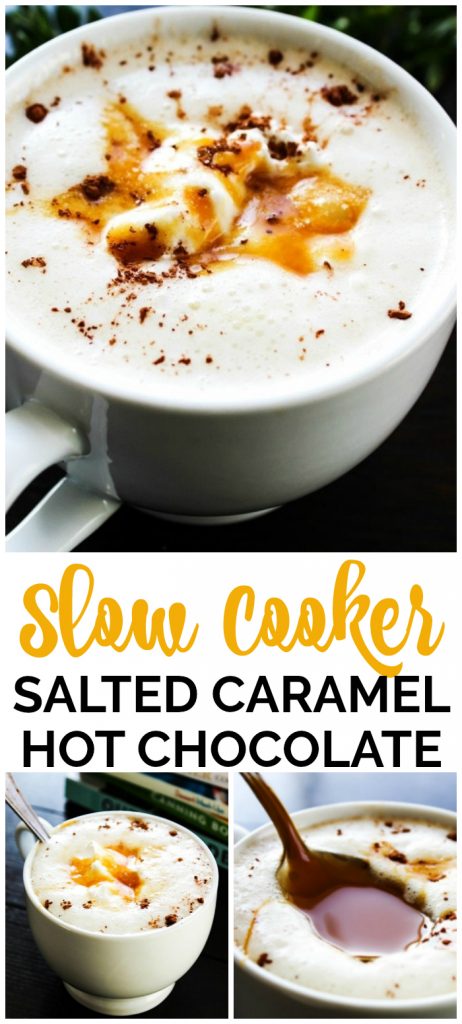 Slow Cooker Sea Salt Caramel Hot Chocolate 