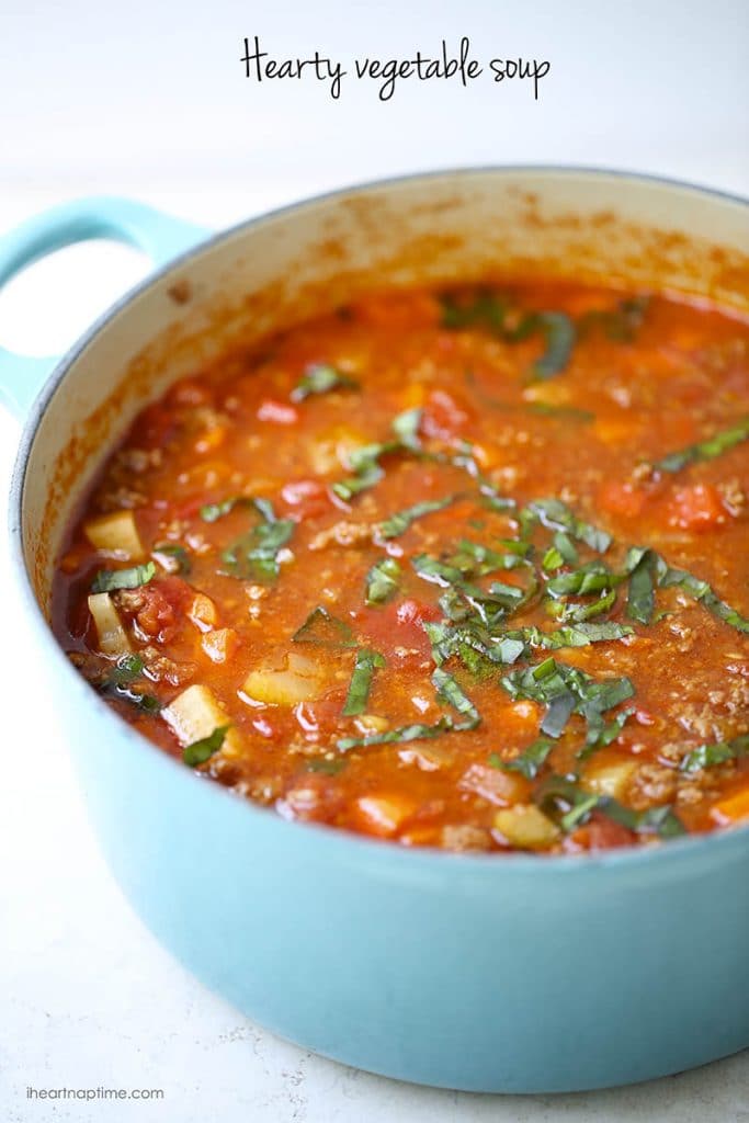 HEARTY VEGETABLE SOUP.
