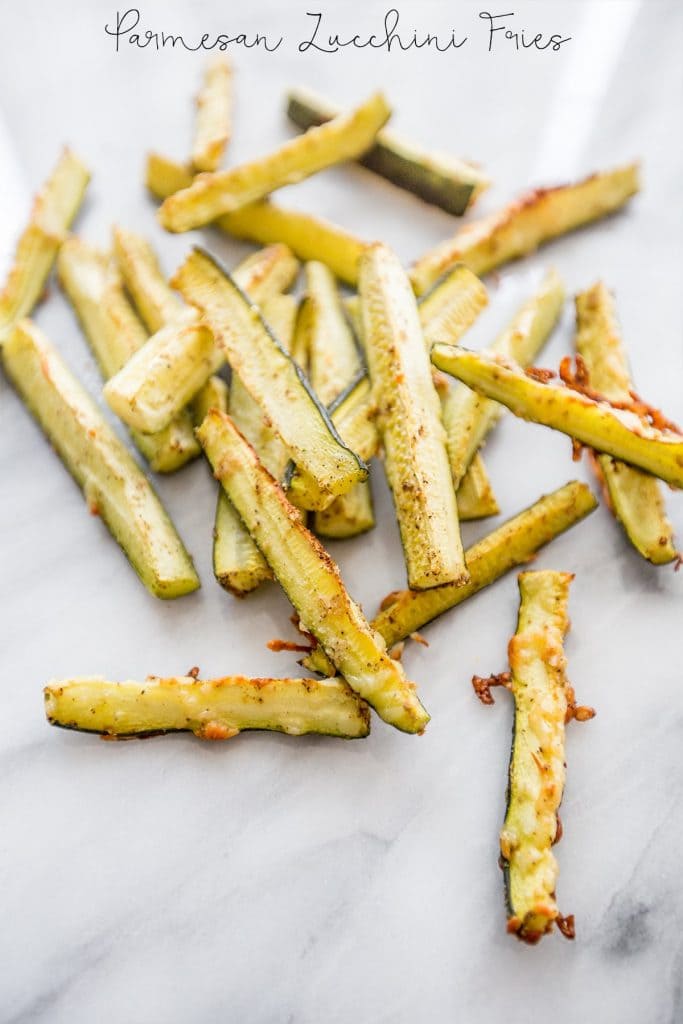PALEO GARLIC PARMESAN ZUCCHINI FRIES.