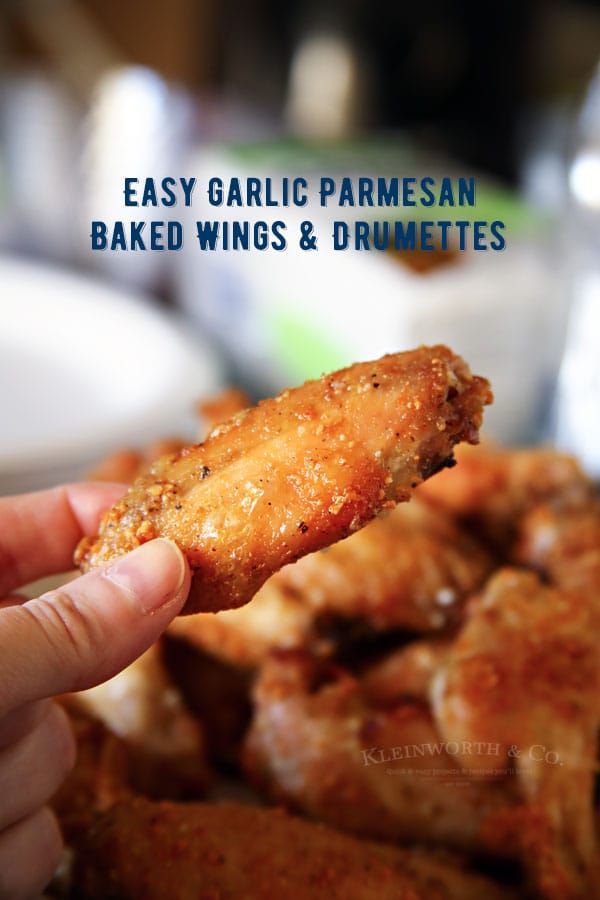 Garlic Parmesan Baked Wings and Drumettes
