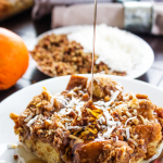 french toast casserole with maple syrup