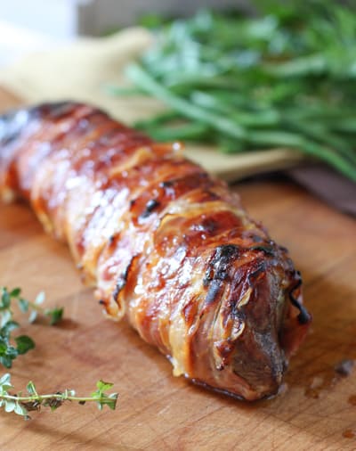 PROSCIUTTO WRAPPED PORK TENDERLOIN.