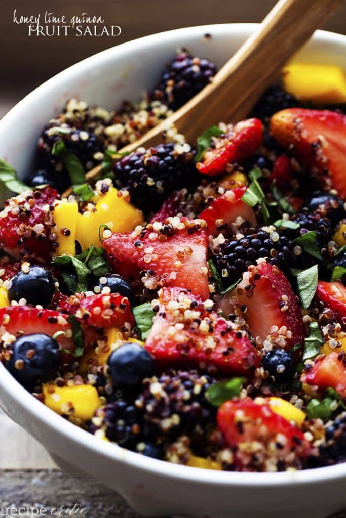 Honey lime quinoa salad