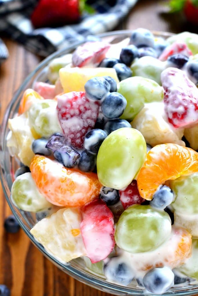Skinny ambrosia fruit salad