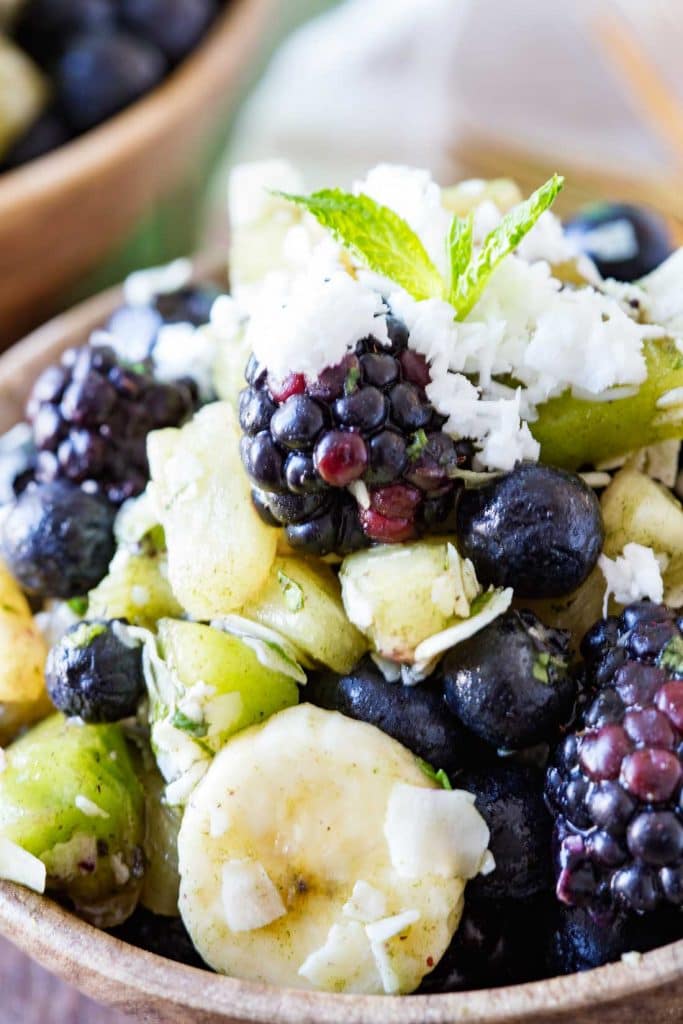 Pina colada fruit salad