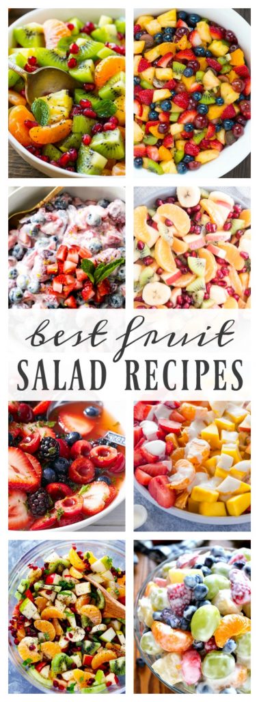 Pin collage of salad recipes