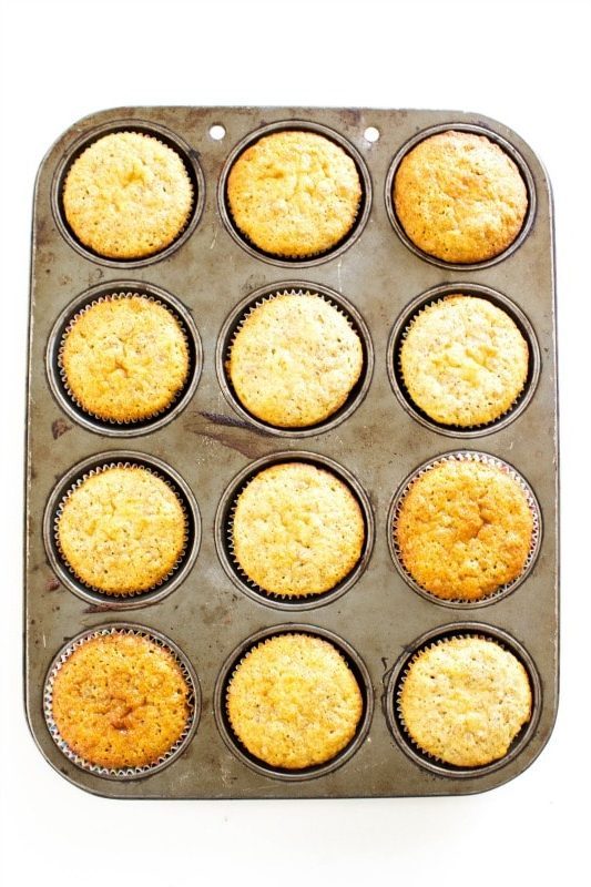 top down photo of a dozen Best Ever Bran Muffins in metal muffin pan