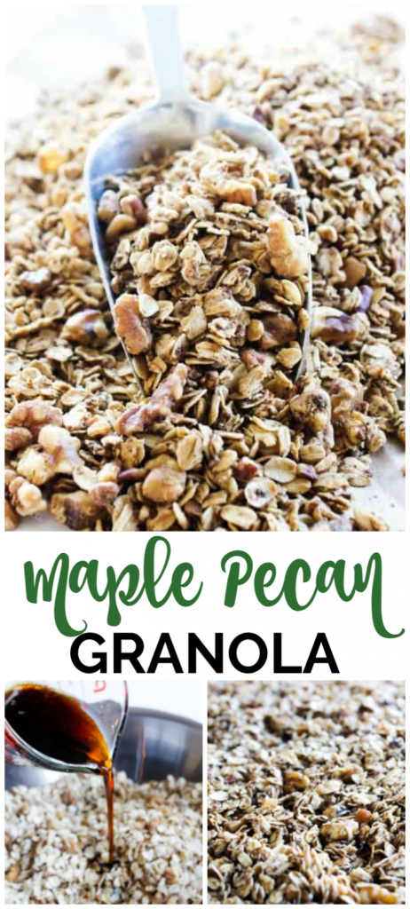 maple pecan granola pinterest image
