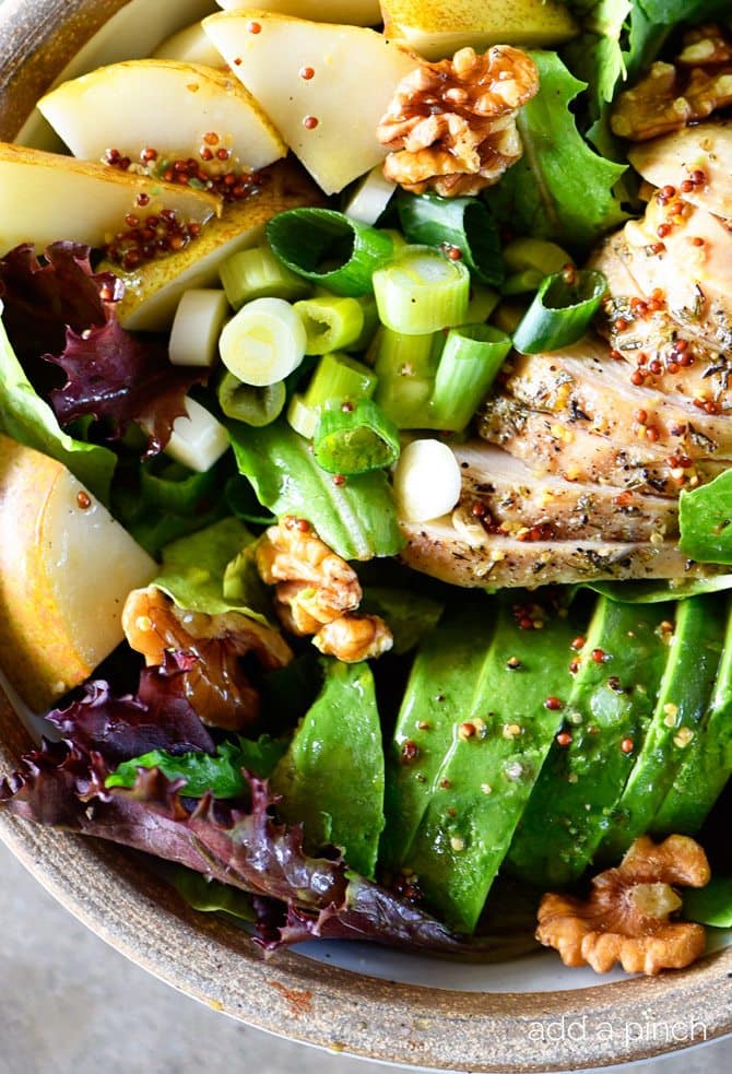 FALL CHICKEN AVOCADO PEAR SALAD RECIPE