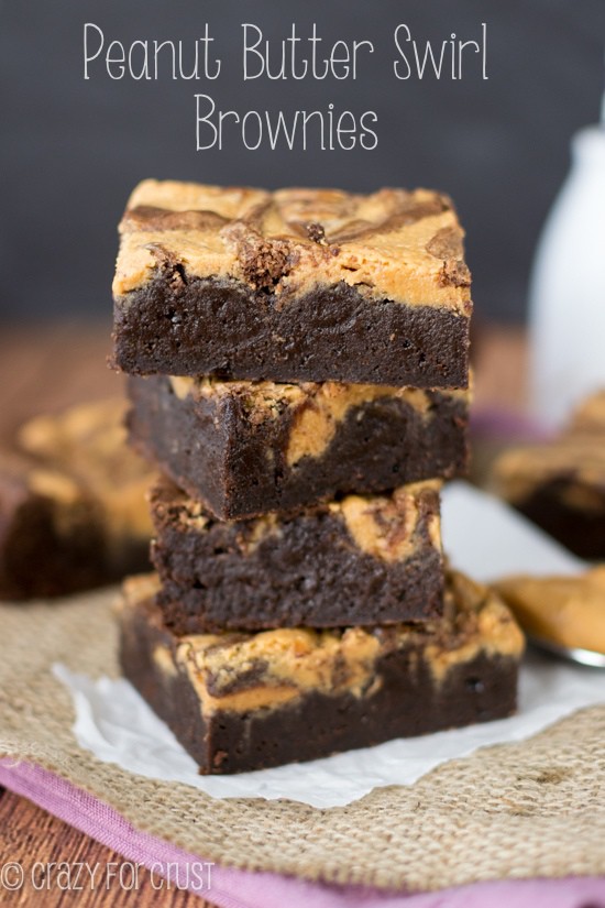 FUDGY PEANUT BUTTER SWIRL BROWNIES