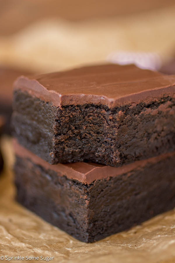 TRIPLE DARK CHOCOLATE TRUFFLE BROWNIES