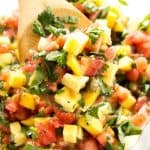 Mango Margherita Sauce on bowl with serving spoon