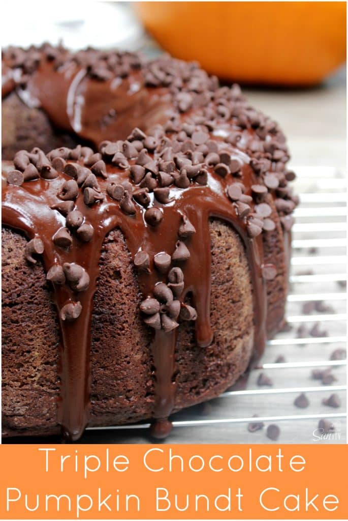 TRIPLE CHOCOLATE PUMPKIN CAKE