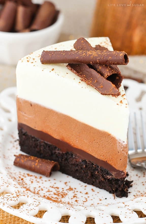 TRIPLE CHOCOLATE MOUSSE CAKE