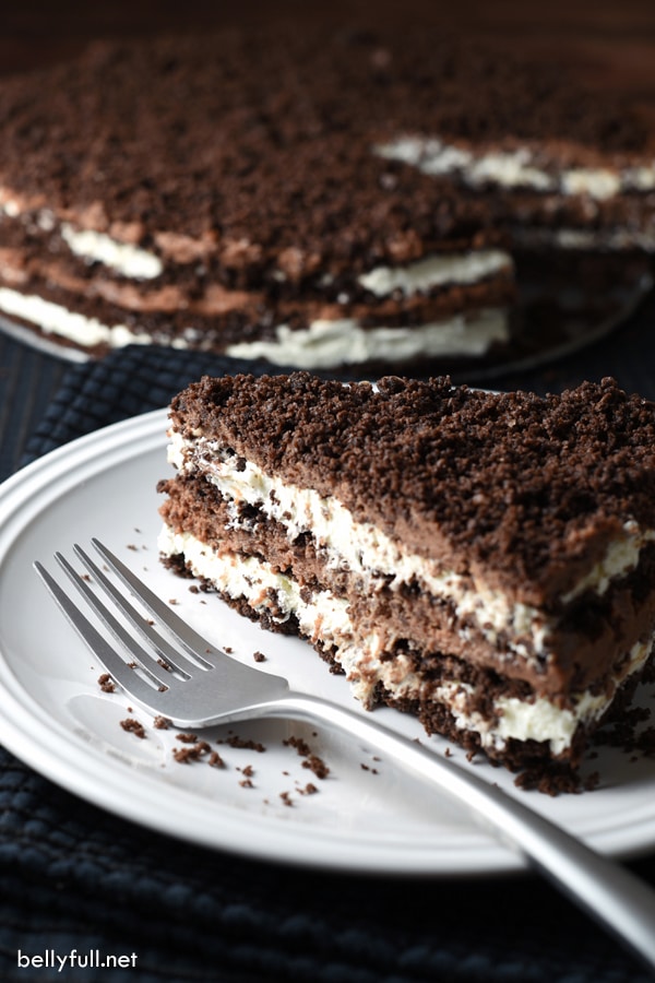 CHOCOLATE NUTELLA CREAM ICEBOX CAKE